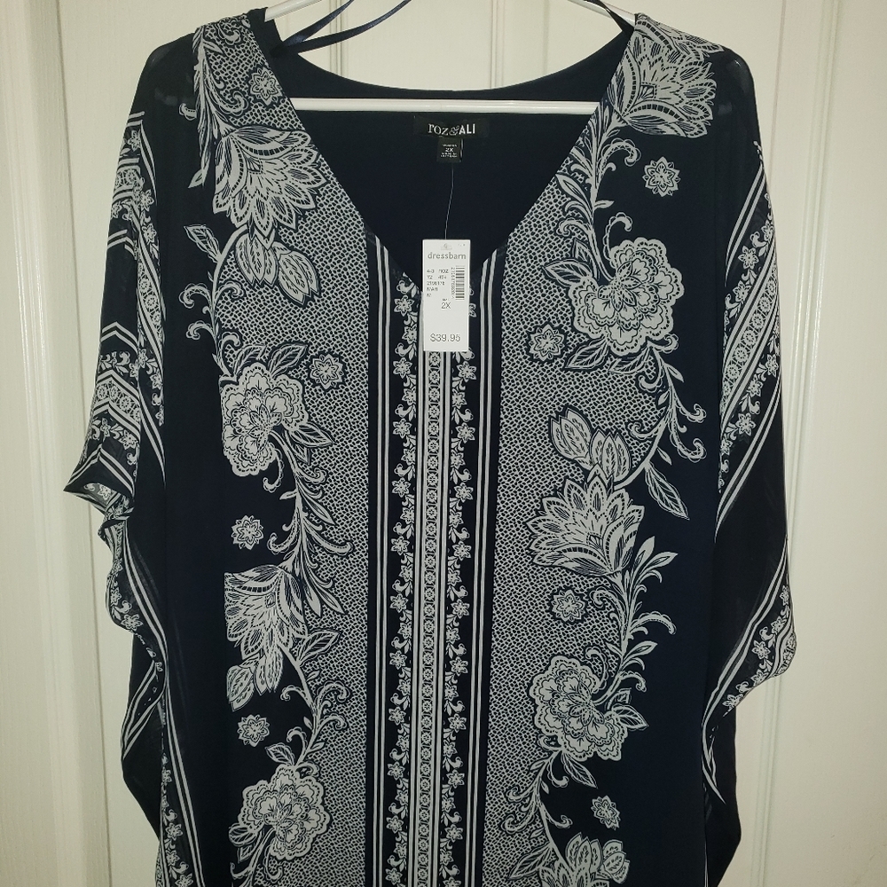 Dressbarn ROZ & ALI Blouse NWT